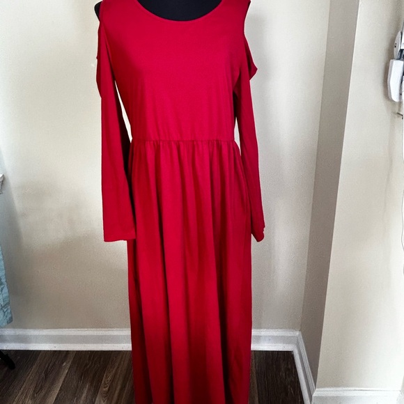 SHEIN Dresses & Skirts - SHEIN Bold Red Long Sleeve Dress